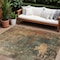 Homeroots 10' X 14' Sage Tan And Copper Abstract Washable Indoor Outdoor Area Rug 606109 - alternate 1