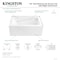 Kingston Brass 54" Acrylic Rectangular 3-Wall Alcove Tub, Right Hand Drain and Anti-Skid Surface, Glossy White VTAM5432R22D - alternate 4
