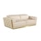 Homeroots 89" Cream Italian Leather Solid Wood Sofa 720458 - alternate 6