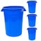 Magnum Tool 44 Gallon Trash Can, High-Vis Blue, Construction Grade, Heavy Duty Plastic, 4PK CMTC-C000-44B04 - alternate 1