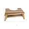 Homeroots 8" Natural Solid Teak Bathroom Toilet Stool 383356 - alternate 4