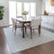 Homeroots 9' X 12' Sky Blue And Beige Ogee Washable Indoor Outdoor Area Rug 601654 - alternate 7