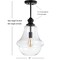 Jonathan Y Adam 12" Adjustable Metal/Glass LED Pendant, Oil Rubbed Bronze JYL9046B - alternate 9