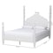 Baxton Studio Martino Four-Poster Platform Bed, King, White 264-14394-ZORO - alternate 5