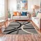 World Rug Gallery Modern Wavy Circles Design Area Rug 6 ft 6 in x 6 ft 6 in Square Gray 377GRAY6SQ - alternate 4