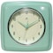 Infinity Instruments Square Retro Wall Clock, Pastel Green, 9.25 in 13228PG-4103 - alternate 1
