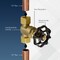Everflow Compression Cast Brass Gate Valve 1/2" 205P012-NL - alternate 5