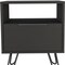 Homeroots 22" Black Wood One Drawer Nightstand 478272 - alternate 5