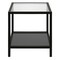 Homeroots 22" Black And Clear Glass And Steel Square End Table With Shelf 544182 - alternate 5
