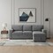 Homeroots 92" Light Gray Sleeper USB Sleeper Sofa And Toss Pillow With Black Legs 559221 - alternate 9