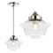 Jonathan Y Kurtz 7.25" Adjustable Drop Metal/Glass LED Pendant, Chrome JYL3516B - alternate 9