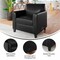 Flash Furniture Black LeatherSoft Reception Chair w/Right Side Charging Bank, Includes 2 Outlets, 2USB, 1 USB-C BT-827U-1-BK-GG - alternate 10