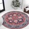 Jonathan Y Cirali Ornate Large Medallion Non-Slip Machine-Washable Red/Navy 5 ft Round Area Rug WSH105A-5R - alternate 1