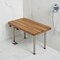 Homeroots 1" X 27" Brown Teak Rectangular Shower Bench 549330 - alternate 4