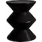 Leisuremod Aura Modern Side Table - Double Hourglass Design, ABS Plastic, Indoor/Outdoor Use AST15BL - alternate 1