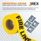 Jrex Safety Fire Line Do Not Cross Tape Roll - 1000 Ft x 3 Inch Wide Each - Yellow, 6PK PFLT-JR-6PK - alternate 5