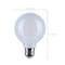 Satco 8W LED G25, 3000K-2000K Warm Dimming, Medium Base, White S12153 - alternate 3