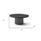 Homeroots 32" Dark Gray Wood Round Pedestal Coffee Table 714507 - alternate 3