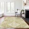 Homeroots 10' X 14' Wheat Gold And Ivory Medallion Washable Indoor Outdoor Area Rug 589061 - alternate 8