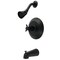 Kingston Brass Single-Handle Pressure Balanced Tub and Shower Faucet, Matte Black KB2630DX - alternate 1