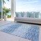 Homeroots 5' X 8' Navy Blue And Sky Blue Abstract Washable Indoor Outdoor Area Rug 587399 - alternate 6