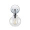 Jonathan Y Sandrine 6.5" 1-Light Iron/Seeded Glass Cottage Rustic LED Vanity Light, Chrome JYL7526B - alternate 11