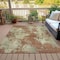 Homeroots 10' X 14' Terra Cotta And Beige Abstract Washable Indoor Outdoor Area Rug 630716 - alternate 6