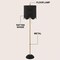 Jonathan Y Joel 63.5" Coastal Bohemian Scallop Shade Rattan/Metal LED Floor Lamp w/ Pull Chain, Black/Brass Gold JYL1153C - alternate 8