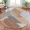 Homeroots 8' Brown And Gray Round Abstract Washable Indoor Outdoor Area Rug 632169 - alternate 4