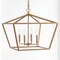 Jonathan Y Gatsby 23" 4-Light Adjustable Iron Rustic Glam LED Pendant, Gold JYL7520C - alternate 8