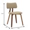 Leisuremod Modern Wooden Dining Chair, Walnut Color Frame in Light Brown, Clivo Collection CDWN-18LBR - alternate 7