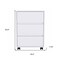 Homeroots 18in White Wood Accent Cabinet With Three Drawers 403736 - alternate 4