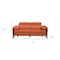 Homeroots 77in Orange and Black Italian Leather Power Reclining Loveseat 720498 - alternate 7