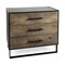 Homeroots 20in Brown and Black Distressed Accent Cabinet With Three Drawers 391997 - alternate 4
