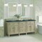James Martin Vanities Lorelai 72'' D Vanity, Whitewashed Oak w/ Parisien Bleu Silestone Top w/FreePower Wireless Charger 424-V72-WWO-FPBL - alternate 9