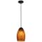 Access Lighting Champagne, Pendant, Oil Rubbed Bronze Finish, Brown Stone Glass 28012-1R-ORB/BRST - alternate 1