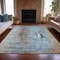 Homeroots 8' X 10' Blue And Beige Nautical Washable Indoor Outdoor Area Rug 630420 - alternate 7
