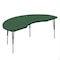Correll Kidney HPL Activity Table, 72 in W, 36 in L, 19 in to 29 in H, Particleboard, Green A3672-KID-39 - alternate 1