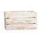 Homeroots 9" Organic Whitewash and Natural Distressed Wood Stacking Milk Crate 471956 - alternate 1