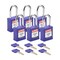 Brady Velocity Lockout Padlocks Nylon 1.5in Shackle Clearance KA Purple 6PK SDPL-PRP-38ST-KA6 - alternate 1