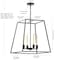 Jonathan Y Hutson 4-Light 21" Iron Modern Angled LED Chandelier, Black JYL9534A - alternate 7