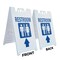 Signmission Restroom With Up Arrow, A-Frame & 2 Decals Installed, Heavy-Duty Plastic Frame SBHD-D-2436-Restroom With Up Arrow - alternate 5