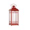 Homeroots Set of Three Red Geometric Glass And Metal Floor Lantern Candle Holders, 3PK 516434 - alternate 8