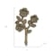Homeroots 4" Antiqued Gold Cast Iron Flower Wall Hook 612074 - alternate 7