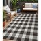 Homeroots 5' X 8' Black And Gray Plaid Washable Indoor Outdoor Area Rug 595374 - alternate 1