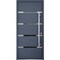 Vdomdoors Steel Door Deux 1105 Gray Graphite Stainless Inserts Single Modern Painted-W36xH80-Left Inswing DEUX1105EXD-GRE-W36 x H80-Left-hand Inswing - alternate 5