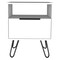 Homeroots 22" White Wood One Drawer Nightstand 478275 - alternate 4