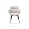 Homeroots Light Gray and Black Faux Leather and Metal Dining Arm Chair 719325 - alternate 3