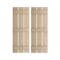Ekena Millwork Rustic Three Board Spaced Board-n-Batten Knotty Pine Faux Wood Shutters, 17 1/2W x 68H, PR SHUBSS17X68KPPR - alternate 1