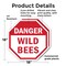 Signmission Danger Wild Bees, 18 inch X 18 inch, Plastic Sign, 2PK OC-P-2PACK-18-22 - alternate 5
